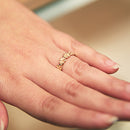 14K Rose Gold Plumeria Lei Ring with High Polish Edge 5mm - Hanalei Jeweler