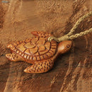 Natural Koa Wood Turtle Necklace