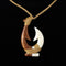 Koa Wood Cow Bone Fish Hook Necklace
