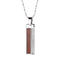 Koa Wood Titanium Vertical Pendant with CZs Inlaid(Chain Sold Separately) - Hanalei Jeweler