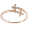 0.06 ct. t.w.  Diamond Ring in Solid 14K Pink Gold Cross - Hanalei Jeweler
