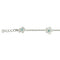 Sterling Silver Rope Chain Plumeria with Blue CZ Links Bracelet - Hanalei Jeweler
