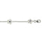 Sterling Silver Rope Chain Plumeria with Purple CZ Links Bracelet - Hanalei Jeweler