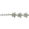 Sterling Silver Rhodium 10mm Plumeria with cz Bracelet One Tone - Hanalei Jeweler