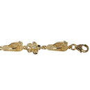Sterling Silver Slipper Plumeria Bracelet Yellow Gold Plated 8mm - Hanalei Jeweler