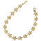 Yellow Gold Plated 8mm Plumeria Bracelet Prong Setting CZ - Hanalei Jeweler