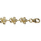Yellow Gold Plated 8mm Plumeria Bracelet Prong Setting CZ - Hanalei Jeweler