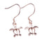 Sterling Silver Rose Gold Plated Tinny Honu Hook Earring - Hanalei Jeweler