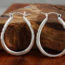 Oval Scroll Earrings (L)