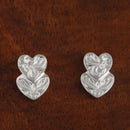 Double Heart Scroll Earrings