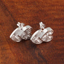 Double Heart Scroll Earrings