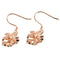 Pink Gold Plated Sterling Silver Hibiscus Hook Earring 12mm - Hanalei Jeweler