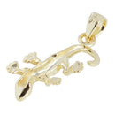 Sterling Silver Yellow Gold Plated Gecko Pendant - Hanalei Jeweler