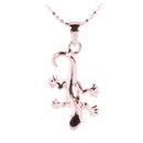 Pink Gold Plated Sterling Silver Gecko Pendant - Hanalei Jeweler