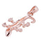 Pink Gold Plated Sterling Silver Gecko Pendant - Hanalei Jeweler