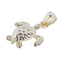 Yellow Gold Plated Sterling Silver Small Turtle Pendant - Hanalei Jeweler