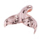 Pink Gold Plated Sterling Silver Small Whale Tail Pendant Scroll Engraving - Hanalei Jeweler