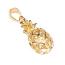 Yellow Gold Plated Sterling Silver Pinapple Pendant(Chain Sold Separately) - Hanalei Jeweler