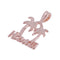 Pink Gold Plated Sterling Silver HAWAII Palm Tree Pendant - Hanalei Jeweler