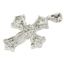 Sterling Silver Clear CZ Fancy Cross Pendant - Hanalei Jeweler