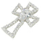 Sterling Silver CZ Cross Pendant 26 x 41mm - Hanalei Jeweler