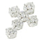 Sterling Silver CZ Cross Pendant 27 x 36mm - Hanalei Jeweler