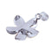 Sterling Silver 45mm Tri-color CZ Plumeria Pendant - Hanalei Jeweler