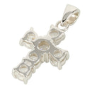 Sterling Silver CZ Cross Pendant  8 x 18mm - Hanalei Jeweler