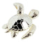 Yellow Gold Plated Sterling Silver Leg-Up Turtle Pendant - Hanalei Jeweler