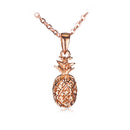 Pink Gold Plated Sterling Silver Pinapple Pendant(Chain Sold Separately) - Hanalei Jeweler