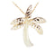Yellow Gold Plated Sterling Silver Shiny Palm Tree Pendant - Hanalei Jeweler