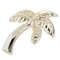 Yellow Gold Plated Sterling Silver Shiny Palm Tree Pendant - Hanalei Jeweler