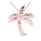 Pink Gold Plated Sterling Silver Shiny Palm Tree Pendant - Hanalei Jeweler