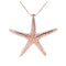 Pink Gold Plated Sterling Silver Starfish Pendant(L) - Hanalei Jeweler