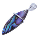 Sterling Silver Abalone Surfboard w/Plumeria Pendant - Hanalei Jeweler