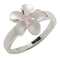 Single Plumeria Pink CZ Ring 12mm - Hanalei Jeweler