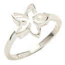 flower ring silver plumeria ring