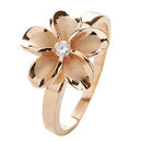 flower ring silver plumeria ring