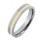 Tantalum with 14K Yellow Gold Inlaid Wedding Ring Flat 4mm