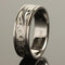 8mm Hawaiian Scroll Titanium Wedding Ring with Two Engraved Line - Hanalei Jeweler