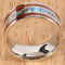 Koa Wood Abalone Titanium Wedding Ring Mens Ring 10mm - Hanalei Jeweler