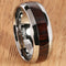 8mm Cocobolo (Red Wood) Inlaid Tungsten Oval Wedding Ring - Hanalei Jeweler