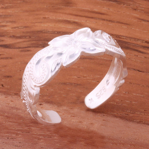 6mm Hawaiian Scroll Cut Out Edge Toe Ring - Hanalei Jeweler