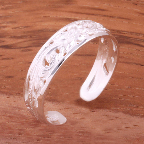 6mm Hawaiian Scroll See Through Toe Ring - Hanalei Jeweler