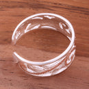 8mm Hawaiian Scroll Two Tone Pink Gold Plated See Through Toe Ring - Hanalei Jeweler