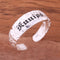 Hawaiian Scroll Black Enamel KUUIPO Cut Out Edge Toe Ring - Hanalei Jeweler