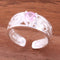 Hawaiian Scroll See Through with Pink Heart CZ Toe Ring - Hanalei Jeweler