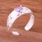 Hawaiian Scroll See Through with Purple Heart CZ Toe Ring - Hanalei Jeweler