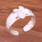 Hawaiian Scroll See Through 8mm Plumeria with Clear CZ Toe Ring - Hanalei Jeweler
