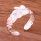 Hawaiian Scroll Two Tone Pink Gold Plated 8mm Plumeria with Clear CZ Cut Out Edge Toe Ring - Hanalei Jeweler